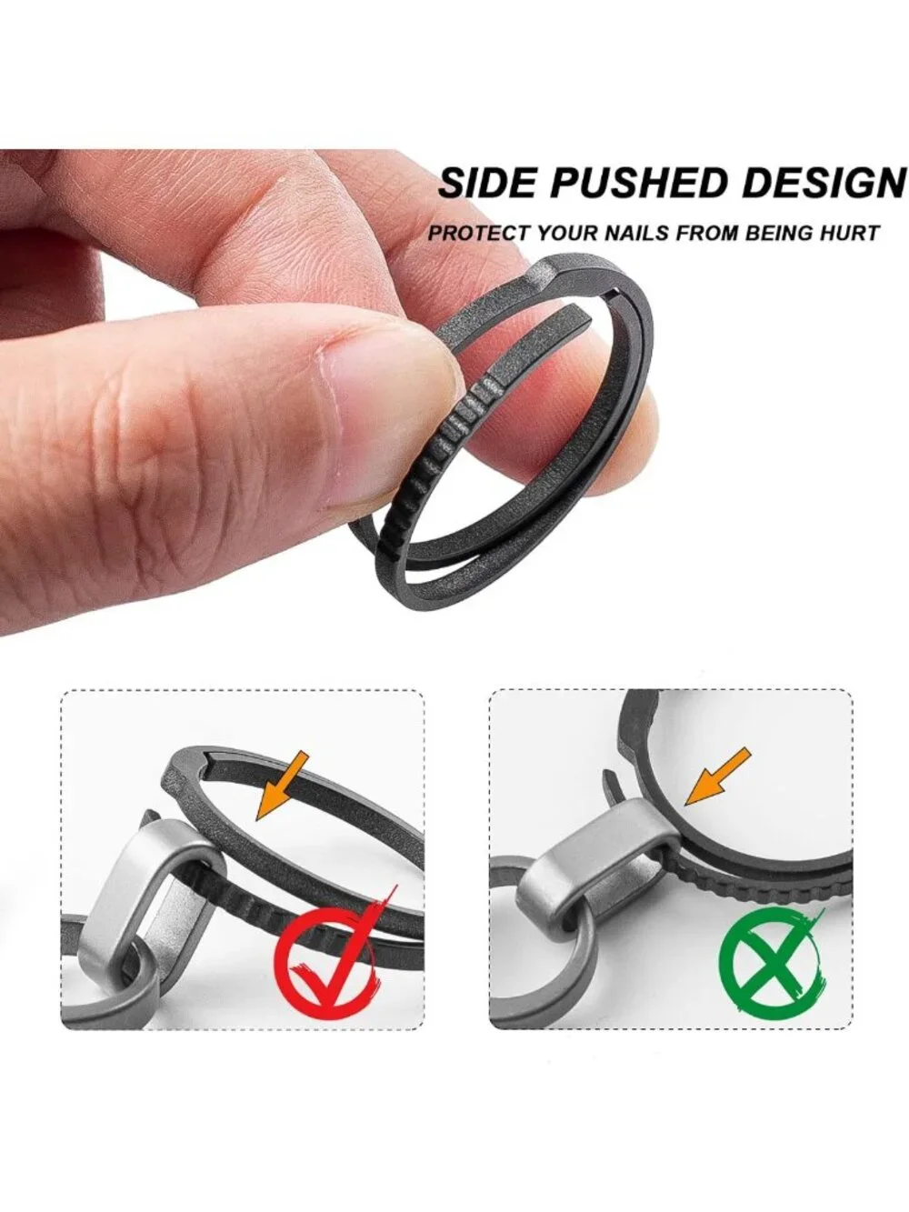 Durable Titanium Keychain Rings | Versatile Carabiner & Dog Tag Key Chain